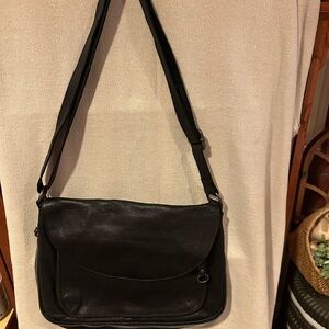 Latico Black Leather Shoulder Bag